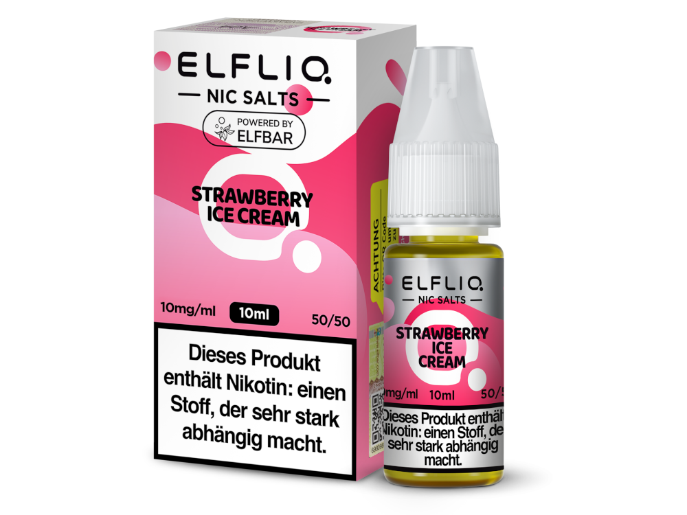 ELFLIQ - Strawberry Ice Cream - Nikotinsalz Liquid