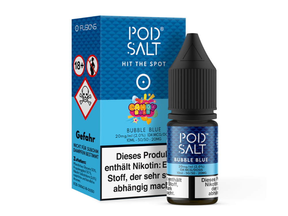 Pod Salt Fusion - Bubble Blue - Nikotinsalz Liquid 