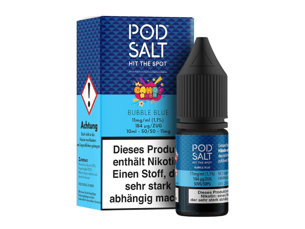 Pod Salt Fusion - Bubble Blue - Nikotinsalz Liquid 