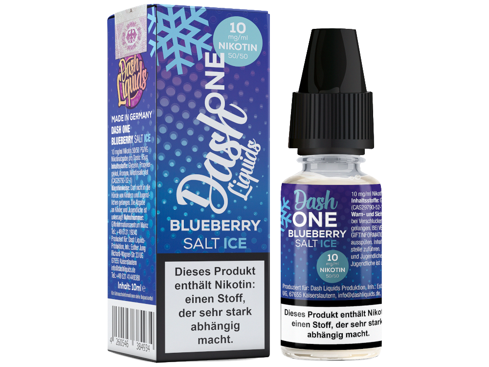 Dash Liquids - One - Blueberry Ice - Nikotinsalz Liquid
