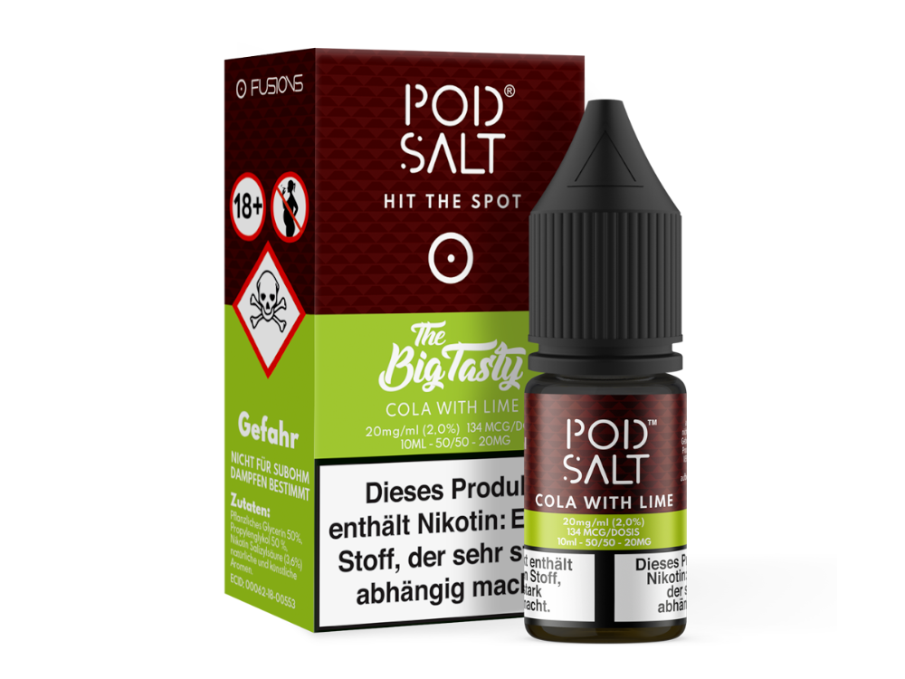 Pod Salt Fusion - Cola with Lime - Nikotinsalz Liquid 