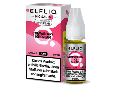 ELFLIQ - Strawberry Ice Cream - Nikotinsalz Liquid