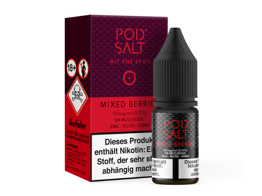 Pod Salt - Mixed Berries - Nikotinsalz Liquid  Pod Salt - Mixed Berries - Nikotinsalz Liquid
