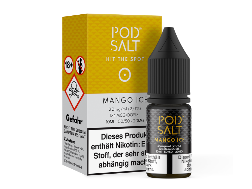 Pod Salt - Mango Ice - Nikotinsalz Liquid  Pod Salt - Mango Ice - Nikotinsalz Liquid