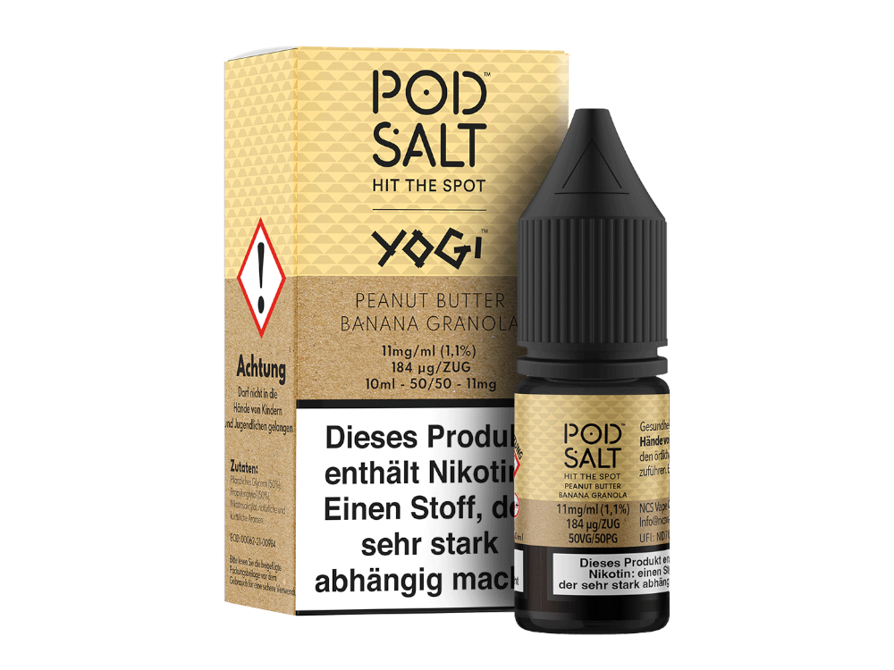 Pod Salt Fusion - Peanut Butter Banana Granola - Nikotinsalz Liquid  Pod Salt Fusion - Peanut Butter Banana Granola - Nikotinsalz Liquid