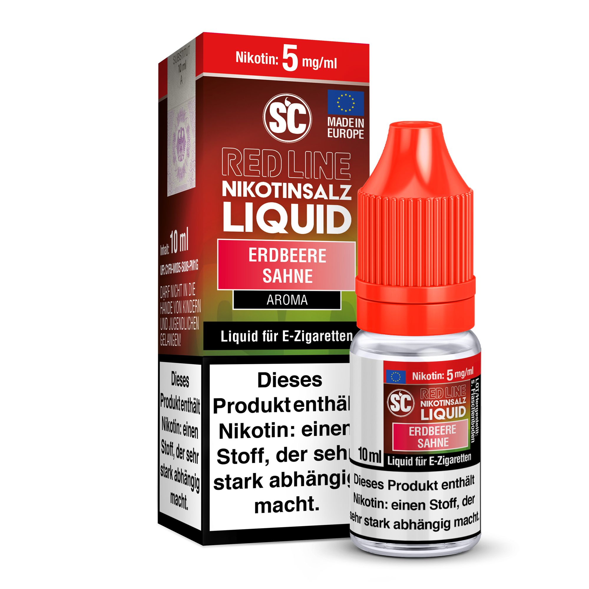 SC - Red Line - Erdbeere Sahne - Nikotinsalz Liquid SC - Red Line - Erdbeere Sahne - Nikotinsalz Liquid